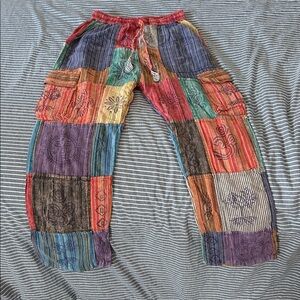 Rising International Multicolor Patchwork Cargo Pants